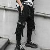 XYXIONGMAO Men's Jogger Techwear Pants Hip Hop Goth Streetwear Harem Sweat Tactical Track Multi Pocket Black Joggers Cargo Cool Baggy Pants (Purple,L) view 3