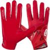 Grip Boost Football Gloves - Solid Stealth 6.0 Boost Plus Sticky Technology - Adult and Youth Football Gloves for Wide Receiver - Men's and Boys Sizes (Solid Red, Small) view 1