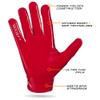 Grip Boost Football Gloves - Solid Stealth 6.0 Boost Plus Sticky Technology - Adult and Youth Football Gloves for Wide Receiver - Men's and Boys Sizes (Solid Red, Small) view 3