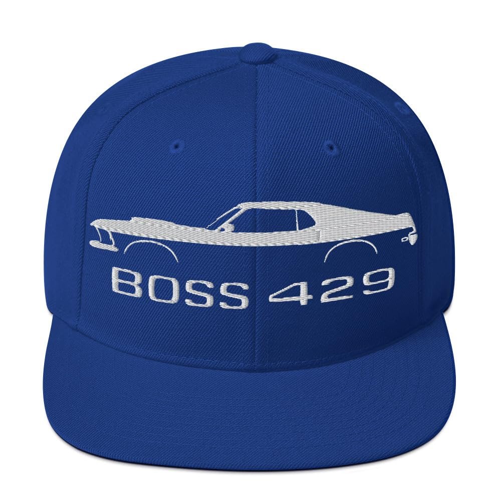 1969 Boss 429 Stang Rare Muscle Car Owners Drivers Custom Embroidered Snapback Hat Adjustable snap Back Cap