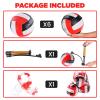 ELKCIP 6 Pack Volleyballs Official Size 5, Soft Bulk Recreational Volley Balls with Pump and Net Bag for Indoor Outdoor Beach Pool Water Sand Game Training Match for Beginner Women, Black view 2