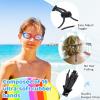 Vvinca 2 Pack Bungee Strap Kids Swim Goggles, No Hair Pulling Anti-Fog Adjust Goggles for Kids 4-16 Teens Youth view 3