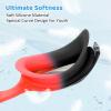 Vvinca 2 Pack Bungee Strap Kids Swim Goggles, No Hair Pulling Anti-Fog Adjust Goggles for Kids 4-16 Teens Youth view 4