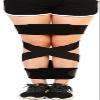 HUANGJUN Double Cross Straps Leg Correction Belt Band Posture Corrector,Adjustable O-Leg X-Leg Figure Belt, Brace Bands Knock, Knees Valgus Deformity Bow Legs, Black view 1