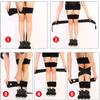 HUANGJUN Double Cross Straps Leg Correction Belt Band Posture Corrector,Adjustable O-Leg X-Leg Figure Belt, Brace Bands Knock, Knees Valgus Deformity Bow Legs, Black view 2