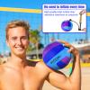 ELKCIP 6 Pack Volleyballs Official Size 5, Soft Bulk Recreational Volley Balls with Pump and Net Bag for Indoor Outdoor Beach Pool Water Sand Game Training Match for Beginner Women, Purple Blue view 3