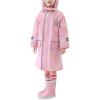 Boy Rain Coat Toddler Raincoat Girls Rain Poncho Lightweight Waterproo Kids Youth Rain Jacket with (Pink, 4-5 Years) view 1