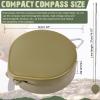 JaGely 24 Pcs Compass Bulk Gift Small Mini Pocket Compass with Hanging Rope for Military Camping Survival Outdoor Hiking Hunting Climbing(Army Green) view 2