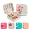 Cappaw Personalized Jewelry Organizer Box, Custom Jewelry Box, Customized Travel Jewelry Case with Birth Flower & Name, Personalized Gifts for Wedding, Birthday Anniversary, Mom view 1