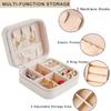Cappaw Personalized Jewelry Organizer Box, Custom Jewelry Box, Customized Travel Jewelry Case with Birth Flower & Name, Personalized Gifts for Wedding, Birthday Anniversary, Mom view 3