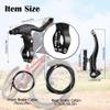 Qcdou Complete Bike Brakes Set, Universal Front and Rear Bike Brake, V-Type Bicycle Brake Set, Inner and Outer Callipers Cables Lever Kit for Most Bicycle - Silver view 2