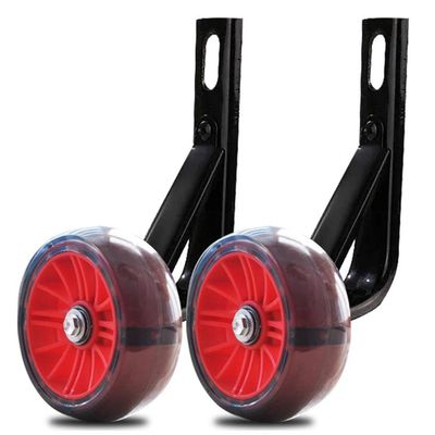 DubMag Castor WheelsFixed castors Training Wheels,Kids Bike Stabilizers,Stabilisers for Bikes,Wheel Stabiliser,Cycling Training Wheels (Color : Red, Size : 20")