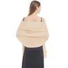Ciormis Champagne chiffon shawls and wraps ladies chiffon shawl scarf for evening wedding bridal dresses (Champagne 2)