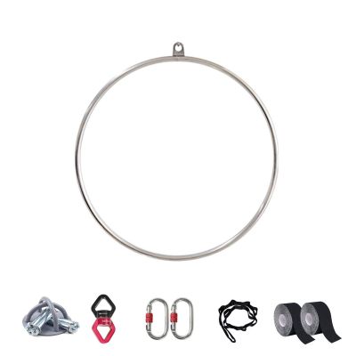 Lyra Hoop Aerial Yoga Ring Women Men Gymnastics Circus Aerial Equipment, Home Hanging Yoga Hoop with Accessories, Aerial Stretching Swing Flexibility Tensile Trainer for Pilates Rehab ( Size : Dia 85c