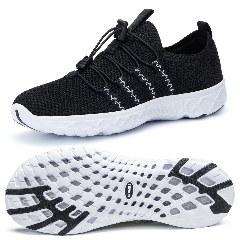 ATHMILE Water Shoes for Men Women Barefoot Hiking Swim River Shoes Adult Lake Pool Aqua Socks Beach Quick Dry for Hiking Surfing Kayaking Sport Accessories Camping Must Haves