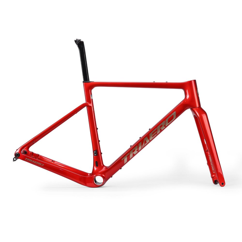 ICAN Graro Carbon Gravel Bike Frameset UCI and UDH Rear Hanger Bottom Bracket T47 49/52/54/56/58cm (Rosado, 49cm)