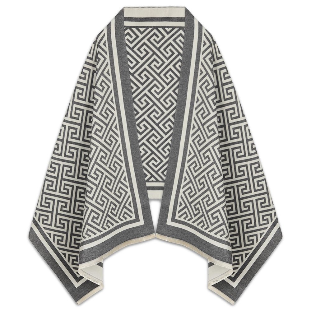 EXTREE Scarfs for Women Pashmina Silky Shawl Wrap for Evening Dressing Blanket Open Front Poncho Cape, Petite