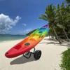 NineFit Basics Kayak Cart Canoe Dolly Fishing Kayak Accessories Carrier Fold-able Paddle Board for Surfboard,Canoe,Kayaks,Folding Boats, 21x11x6 Ins, Picture view 2