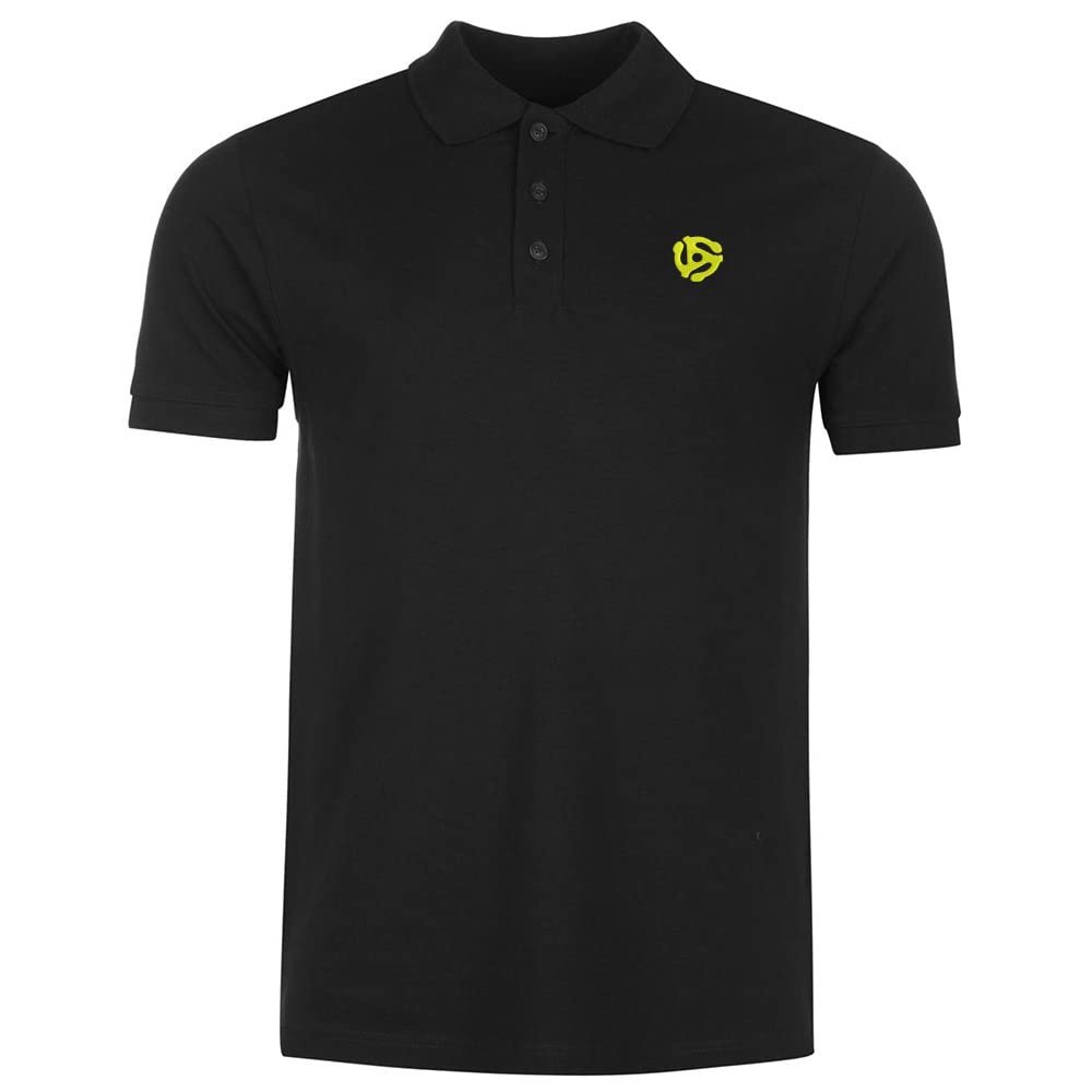 woxingwosu Mens Polo Shirts DJ 45 Embroidered Short Sleeve Polo Shirt Cotton Tennis Shirts for Men (XX-Large,Black)