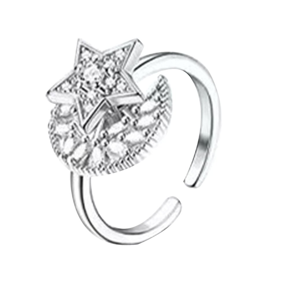 BTAKANPP Costume Jewelry for Teen Girls Anxiety Relieving Pressure Relieving Silver Plated Zircon Popular Good (C, 4cmX1cmX6cm)