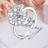 BTAKANPP Costume Jewelry for Teen Girls Anxiety Relieving Pressure Relieving Silver Plated Zircon Popular Good (C, 4cmX1cmX6cm) view 2