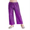 Agoky Kids Girls Sparkly Sequins Dance Pants Wide Leg Bell Bottoms Flared Trousers Hip Hop Jazz Disco Performance Costume Purple D 16 Years view 3