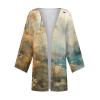FQZWONG Del Dia De Hoy Relampago, My The Oversized Cardigans for Women Womens Spring Fashion 2025 Lightweight 3/4 Sleeve Tops Trendy Open Front Kimonos Beach Cover Ups (Gold,XL) view 3