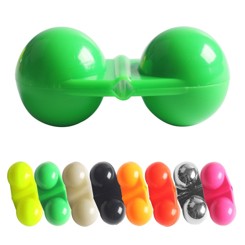 KTGCOZS Pack of 20 Mixed Color Fishing Double Spring Clip Design Bells Twin Alarm Bells Rings Rod