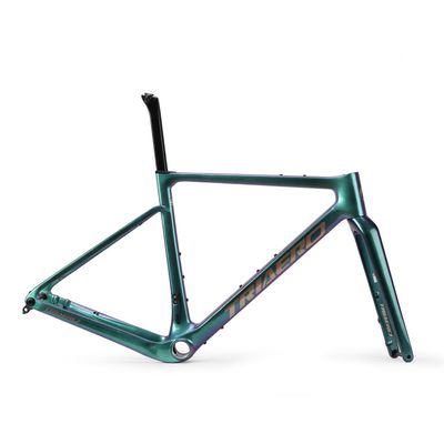 ICAN Graro Carbon Gravel Bike Frameset UCI and UDH Rear Hanger Bottom Bracket T47 49/52/54/56/58cm (Chameleon, 54cm)