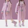 Boy Rain Coat Toddler Raincoat Girls Rain Poncho Lightweight Waterproo Kids Youth Rain Jacket with (Purple, 6-7 Years) view 2