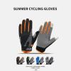 ANJMEICH Cycling Gloves Thin for Outdoor Mountain Bike Anti-Slip Breathable Mountain Climbing Sports Gym Gloves (Green, Medium) view 2