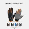ANJMEICH Cycling Gloves Thin for Outdoor Mountain Bike Anti-Slip Breathable Mountain Climbing Sports Gym Gloves (Green, Small) view 2