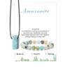 Pingyongchang Calming Yoga Bracelets Necklace Set, Relaxation Crystal Stone Mantra Bracelets for Women, Natural Crystal Stone Birthday Gifts, Black Leather Necklace for Men-Amazonite view 1
