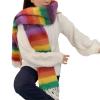 Muloo Women Scarf Winter Scarves Rainbow Tassels Scarf Classical Cashmere Feel Scarf Shawl Girl Outfit Outdoor Activity Scarf view 3