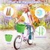 SVNR Bike Basket, Kids Bike Basket Front, Handwoven Bicycle Baskets for Boys and Girls, Children Bicycle Baskets with Spare Leather Straps and Bell, Easy Install and Detachable view 4