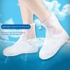 AOKID Rain Shoe Covers,Waterproof Shoe Covers,Non-Slip Water Resistant Shoe Covers,PVC Rubber Sole Reusable Rain Snow Boots Overshoes for Cycling Outdoor Camping Fishing Garden Travel White L view 4