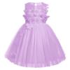 ABEWIP Baby Girls' Sleeveless Tulle Dress 3D Butterfly Special Occasion Dresses Pageant Princess Party Ball Gowns Purple 12-18M view 2