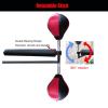 QIANMEI Wing Chun Dummies Wing Chun Leather Dummy with Spring Stakes, 2 Speed Balls Trainer Tied to Trees, 360 Rotating Rod for Martial Arts Training, Outdoor Bundle Man Pile view 4