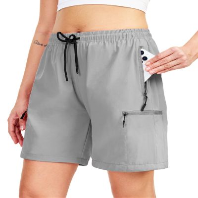 BONOTIE Women's Lightweight Hiking Cargo Shorts Quick Dry Athletic Shorts for Camping Travel Golf with Zipper Pockets