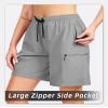 BONOTIE Women's Lightweight Hiking Cargo Shorts Quick Dry Athletic Shorts for Camping Travel Golf with Zipper Pockets view 4
