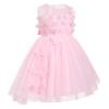 ABEWIP Baby Girls' Sleeveless Tulle Dress 3D Butterfly Special Occasion Dresses Pageant Princess Party Ball Gowns Pink 5-6Y view 1