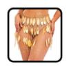 BODIY Women Gold Belly Dance Skirt Fringe Waist Chain Leaves Belly Chains Beach Bikini Waist Accessory view 1
