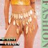 BODIY Women Gold Belly Dance Skirt Fringe Waist Chain Leaves Belly Chains Beach Bikini Waist Accessory view 2