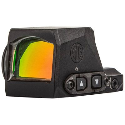SIG SAUER Romeo-X Compact Pistol-Mounted Reflex Sight | Rugged Durable Aluminum Lightweight Waterproof MOTAC Open Sight with 15 Illumination Settings, Black, 3 MOA Red Dot