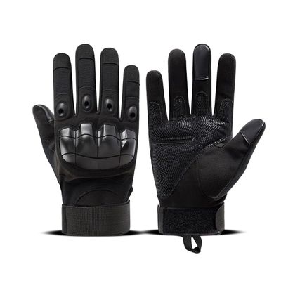 ANJMEICH Tactical Gloves, Non-Slip wear-Resistant to Protect Hands, Suitable for Outdoor Sports (Black, Large (Large)