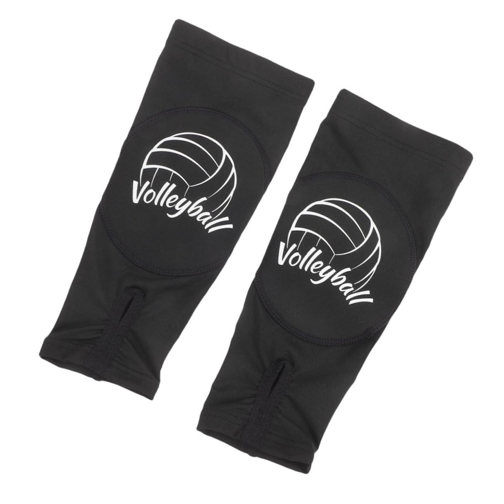 BRIGHTFUFU 1pair Volleyball Arm Sleeves for Women Lightweight Sports Compression Sleeve for and Comfort Breathable Elastic for Volleyball Basketball and Training Activities Black s