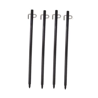 LOCADENCE 4Pcs Tent Stake, Aluminium Alloy High Strength Taper End Each Spike with a Hanging Hole and a Hange Tent Stake for Picnic Hiking