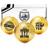 CybGene Funny Godfather Gifts Golf Balls Set for Men or Him, Perfect for Godfather, Coworkers, Boss, Golfers, Golf Lovers for Birthday & Father's Day - Gold view 1