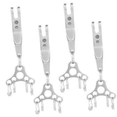 Balacoo 4pcs Suspended Straw Hat Buckle Key Rings Buckle Pocket Suspension Clip Keychains Buckle Locket Keychain Outdoor Clips Camping Tool Mini Clips Stainless Steel Carabiner Pocket Clip, Silver