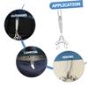 Balacoo 4pcs Suspended Straw Hat Buckle Key Rings Buckle Pocket Suspension Clip Keychains Buckle Locket Keychain Outdoor Clips Camping Tool Mini Clips Stainless Steel Carabiner Pocket Clip, Silver view 3